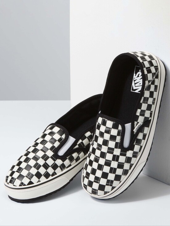 Vans Other - Vans Slip-Er 2 Checkerboard Black/Classic White Slip On Shoes Size 7M/8.5W